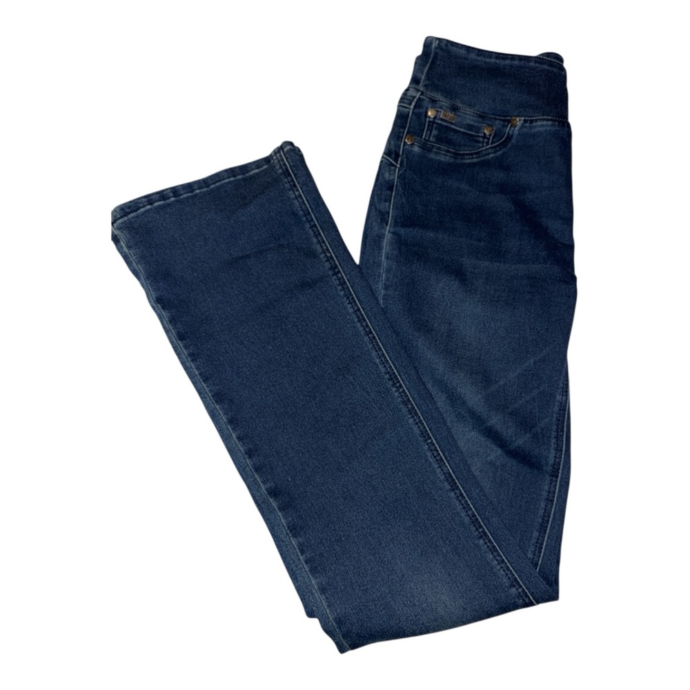 DG2 Diane Gilman Women's Blue Denim Jeggings Pull On Elastic Waist Size ST